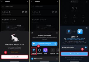 انتخاب گزینه Connect Wallet