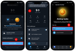 انتخاب گزینه Connect» your TON wallet