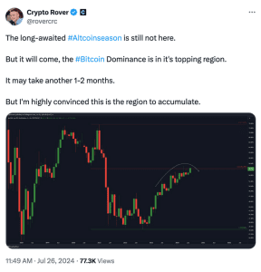 توییت Crypto Rover 