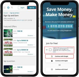 آموزش ثبت نام در سایت Swagbucks