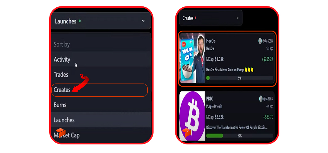 نحوه ساخت میم کوین در سایت Pump.tires