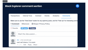 بررسی نظرات در Etherscan