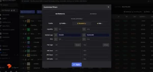 اعمال فیلترها در دکس اسکرینر