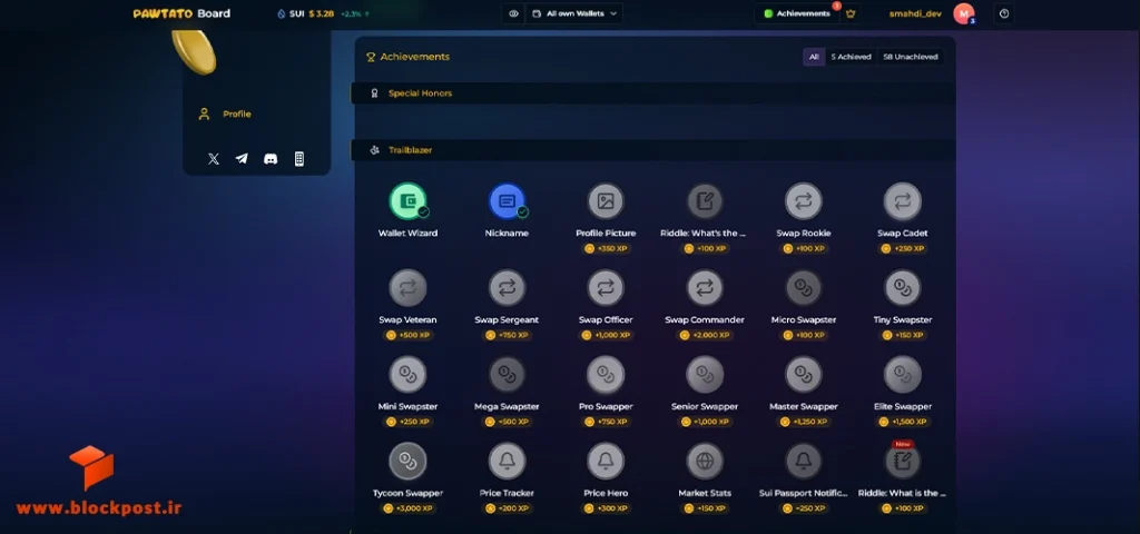 تسک ها و وظایف ایردراپ pawtato