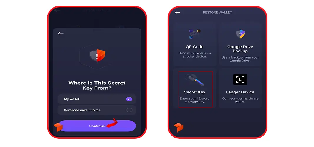 آموزش بازیابی کیف پول جکس لیبرتی در اکسودوس